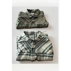 Ascend LOT OF 2!  Shirt Mens 2XL  Plaid Button Up Long Sleeve Outdoor Fishing